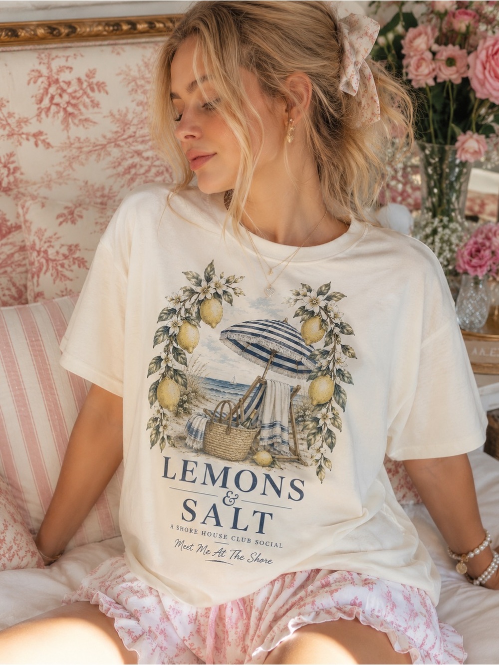 Lemons & Salt Graphic Tee - Cream S-5x